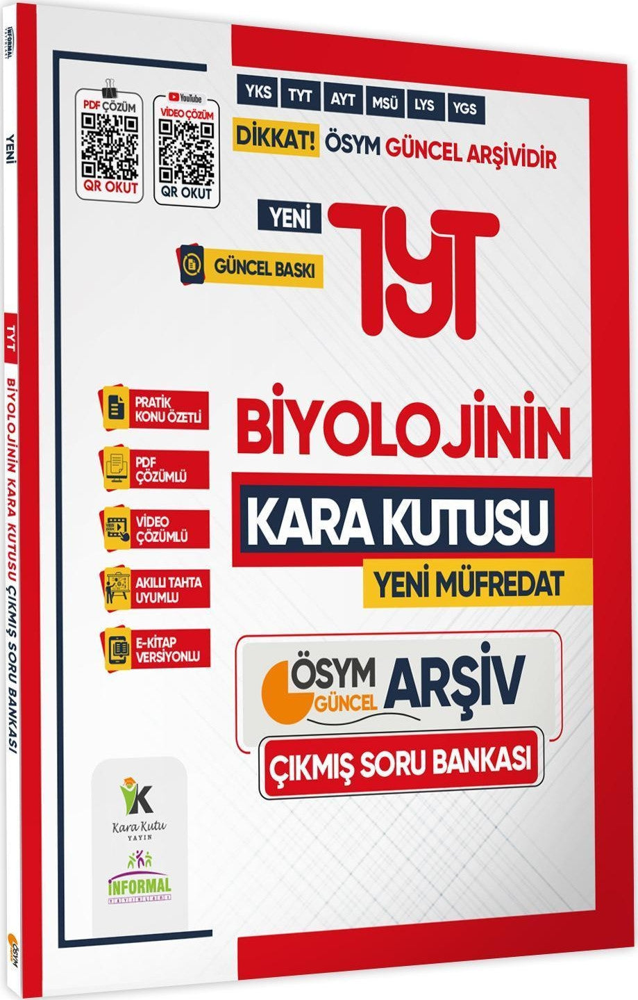2025 YKS-TYT BİYOLOJİNİN Kara Kutusu ÖSYM Çıkmış Soru Havuzu Bankası Konu Özetli Video/PDF Çözümlü kitap kapağı