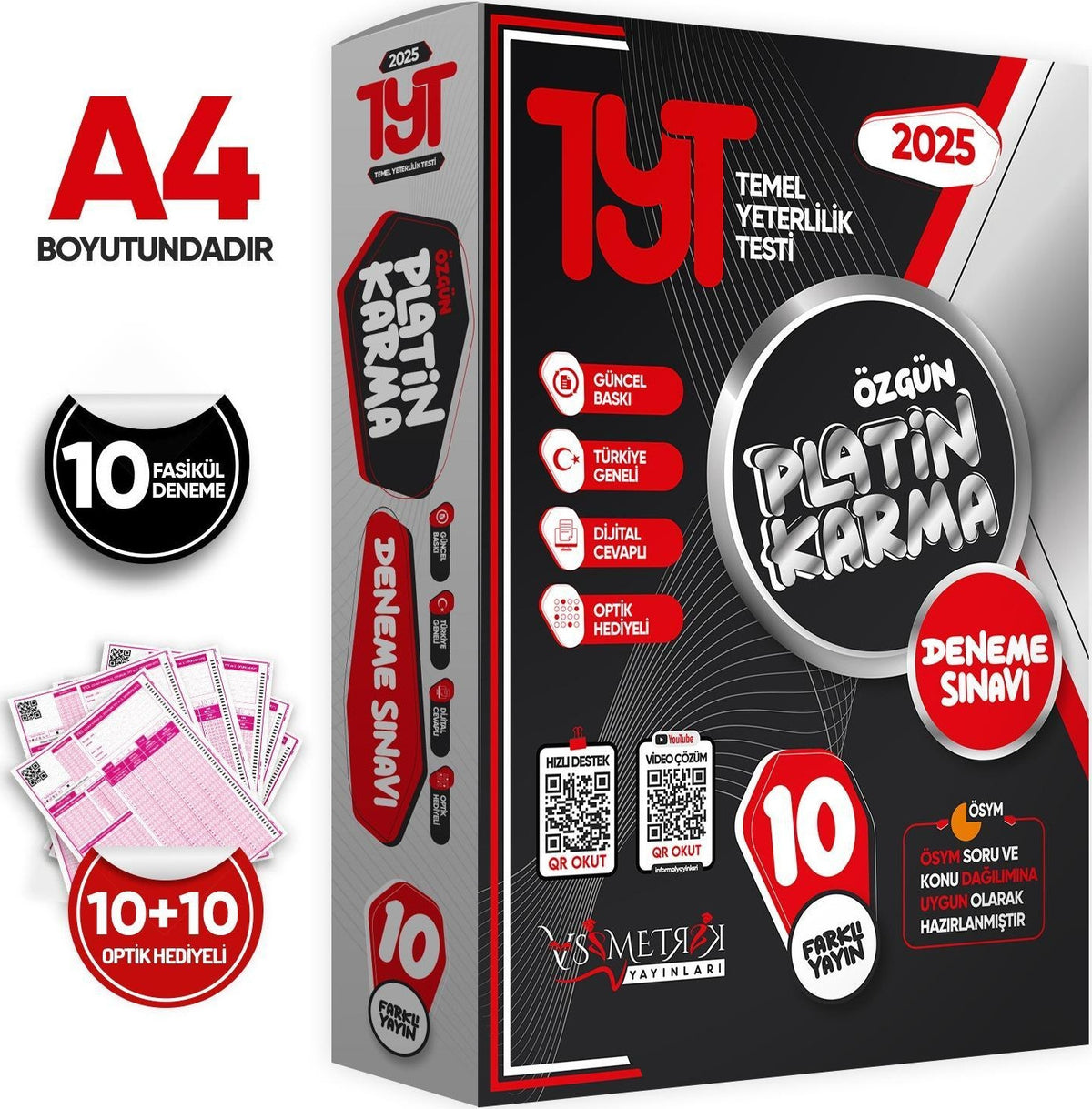 2025 YKS-TYT Platin Karma Yayınlar Kurumsal 10lu Paket Deneme Sınavı Türkiye Geneli - Kolektif kitap kapağı