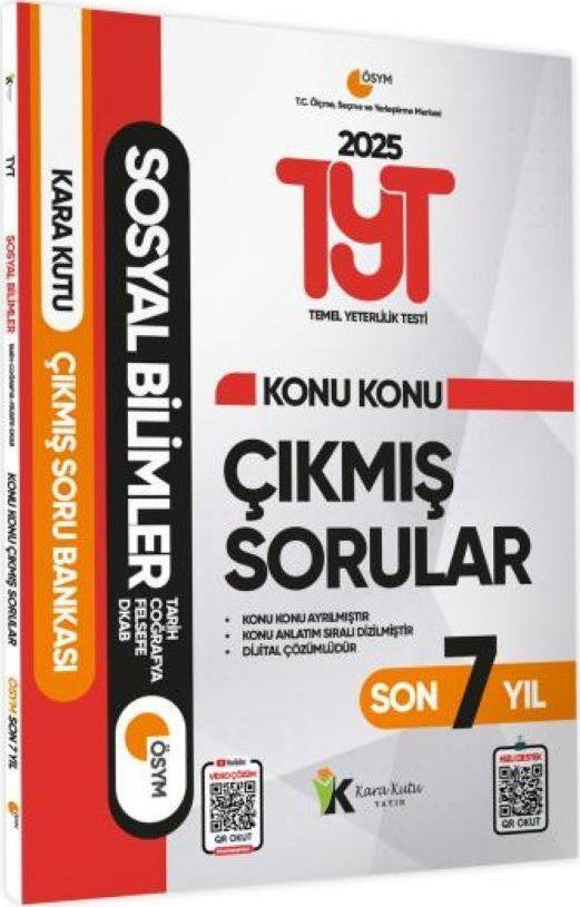 2025 YKS-TYT Sosyal Bilimler Karakutu Konu Konu Çıkmış Soru Bankası ÖSYM Son 7 Yıl Dijital Çözümlü kitap kapağı