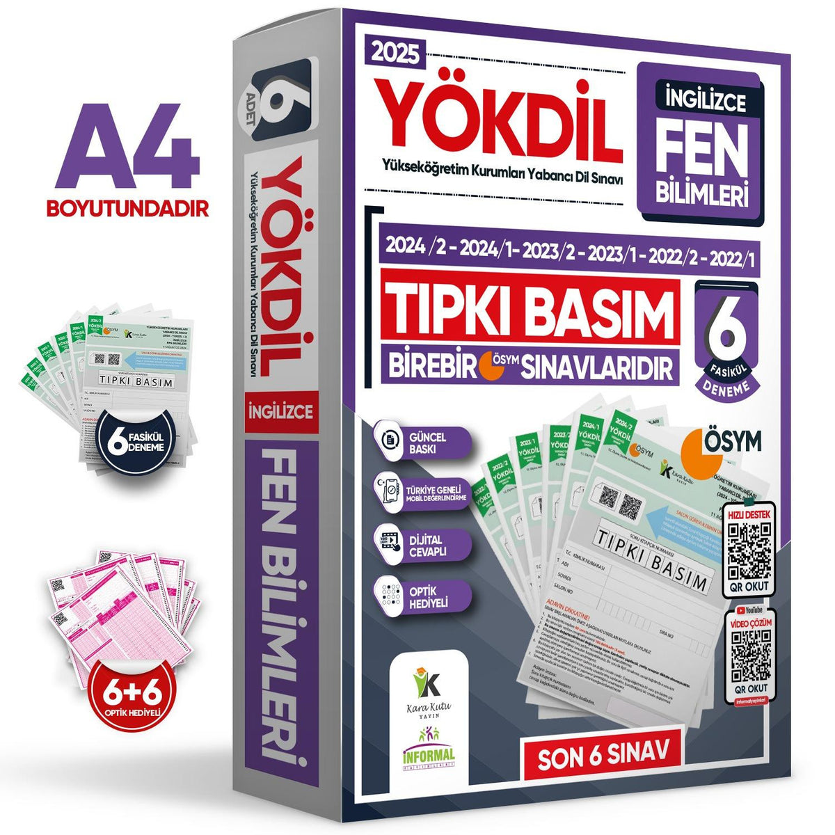 2025 YÖKDİL İngilizce FEN BİLİMLERİ ÖSYM Çıkmış Soru Tıpkı Basım Deneme Paketi 6lı Türkiye Geneli - Kolektif kitap kapağı