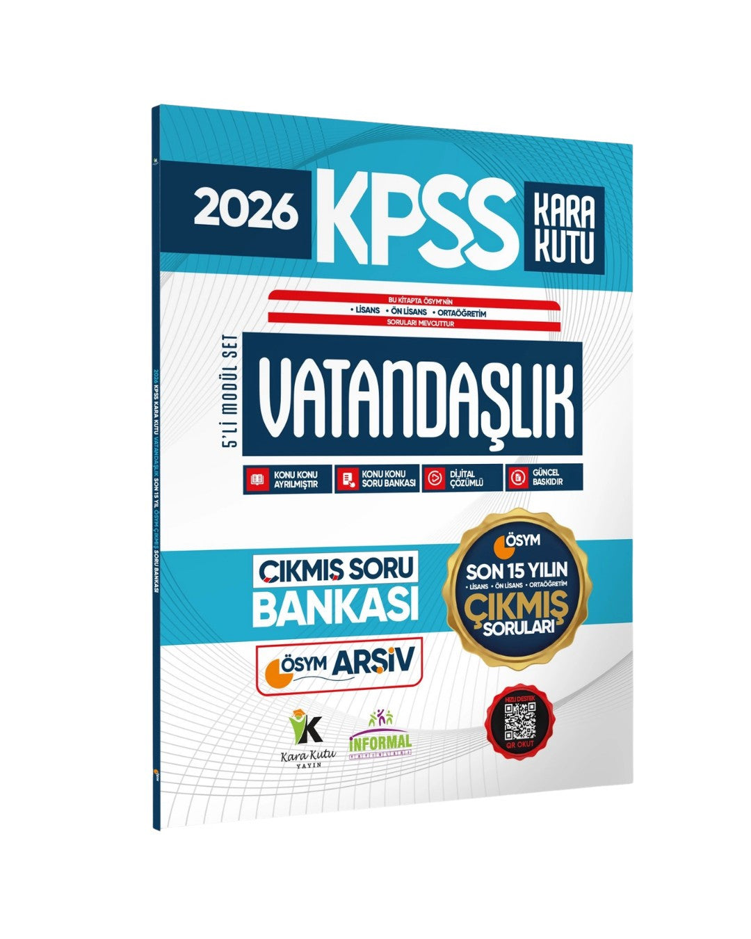 2026 KPSS Lisans Önlisans Ortaöğretim Vatandaşlık Kara Kutu ÖSYM Son 15 Yıl Çıkmış Soru Bankası İnformal kitap kapağı