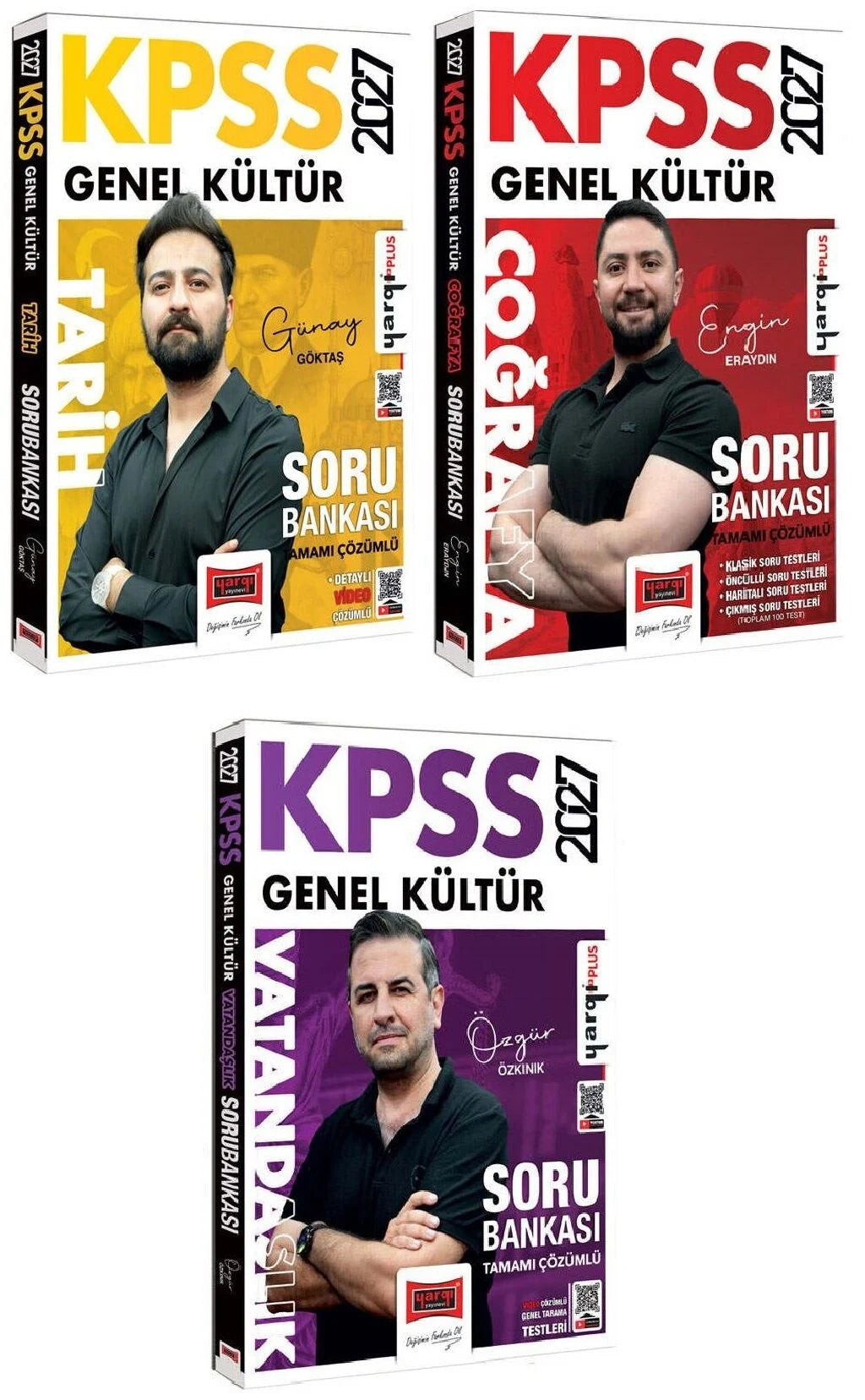 2027 KPSS Tarih + Coğrafya + Vatandaşlık Soru Bankası 3 lü Set Yargı Yayınları kitap kapağı