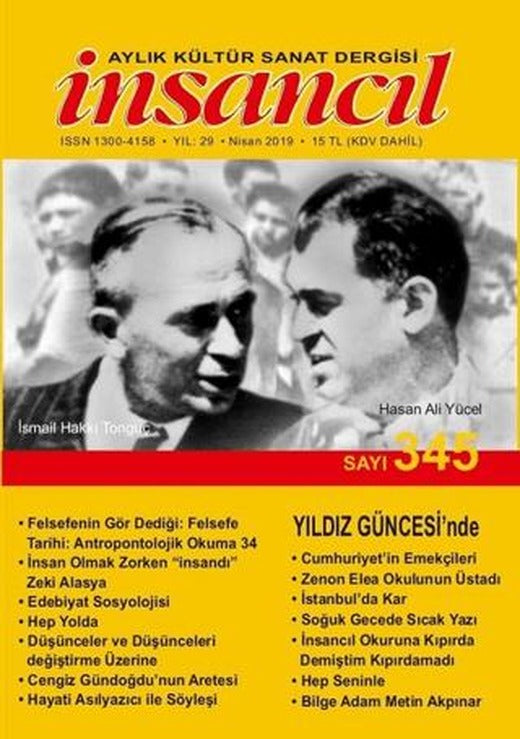 İnsancıl Aylık Kültür Sanat Dergisi Sayı: 345 Nisan 2019 | İnsancıl Dergisi Yayınları (Ciltsiz)