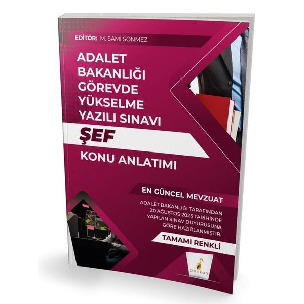 GYS Adalet Bakanlığı Görevde Yükselme Yazılı Sınavı Şef Konu Anlatımı | Pelikan Yayınları (İnce Kapak)
