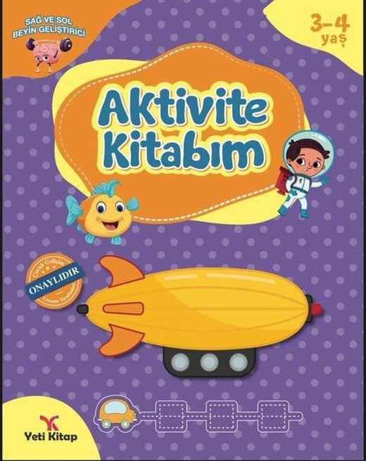 3-4 Yaş Aktivite Kitabı | Yeti Kitap (İnce Kapak)