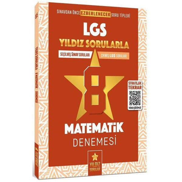 8.Sınıf LGS Matematik 8 Deneme | Yıldız Sorular Yayınları (İnce Kapak)