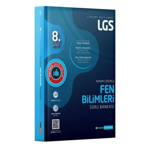 8.Sınıf LGS Fen Bilimleri Soru Bankası | Pegem Akademi Yayıncılık (İnce Kapak)