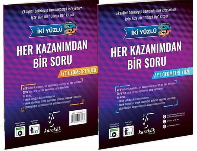 Her Kazanımdan Bir Soru TYT - AYT Geometri Soru Bankası | Karekök Eğitim Yayın (İnce Kapak)