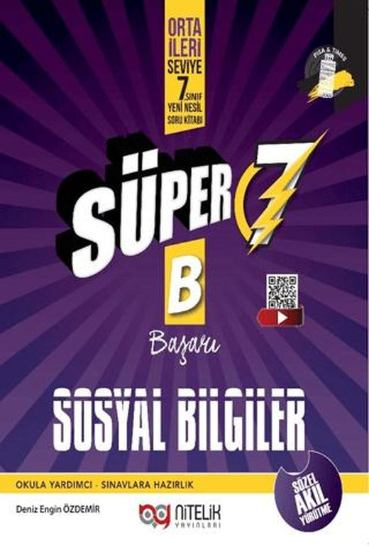 Süper 7 Sosyal Bilgiler Yeni Nesil Soru Kitabı | Nitelik Yayınları (Ciltsiz)