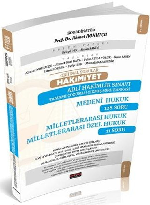 HAKİMİYET Adli Hakimlik Medeni Hukuk-Milletlerarası Hukuk Çıkmış Soru Bankası | Savaş Yayınevi (Ciltsiz)