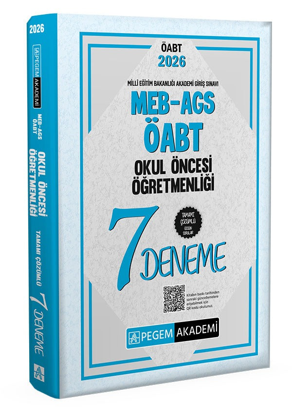 2026 MEB AGS ÖABT Okul Öncesi Öğretmenliği Tamamı Çözümlü 7 Deneme | Pegem Akademi Yayıncılık (İnce Kapak)