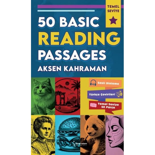 50 Basic Reading Passages - Temel Seviye | İkinci Adam Yayınları (İnce Kapak)