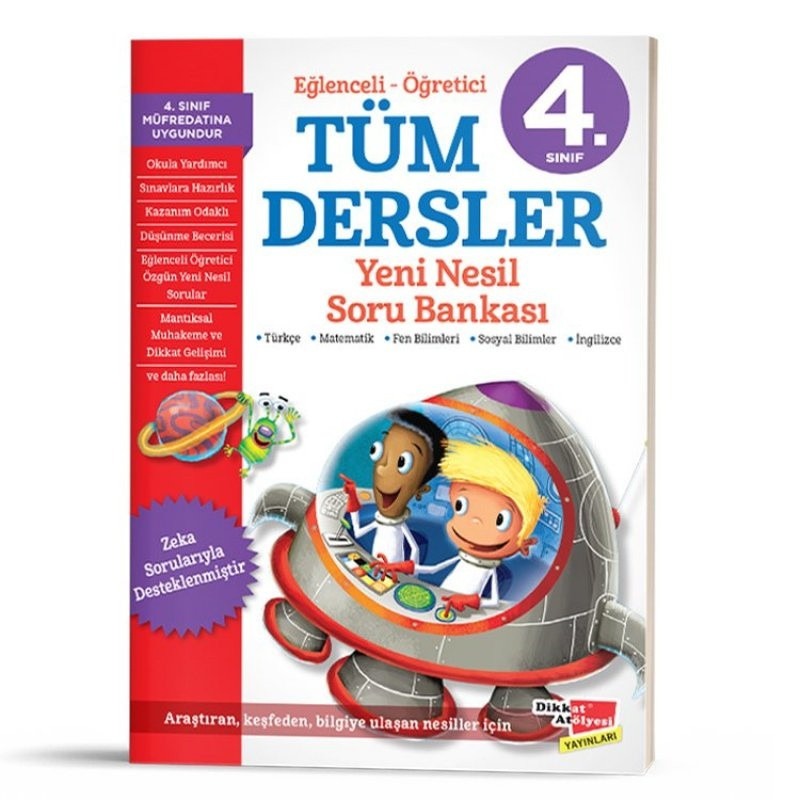 4. Sınıf Eğlenceli - Öğretici Tüm Dersler Yeni Nesil Soru Bankası