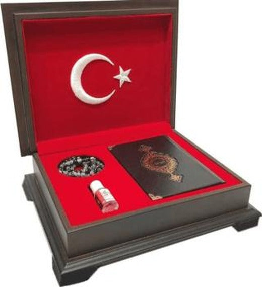 Ahşap Kutulu Kur'an (Çanta Boy Ay-yıldız) (0353) | Hayrat Neşriyat (Ciltsiz)