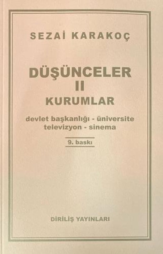 Düşünceler 2: Kurumlar