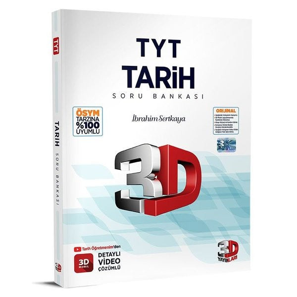 TYT Tarih Soru Bankası | 3D Yayınları (İnce Kapak)