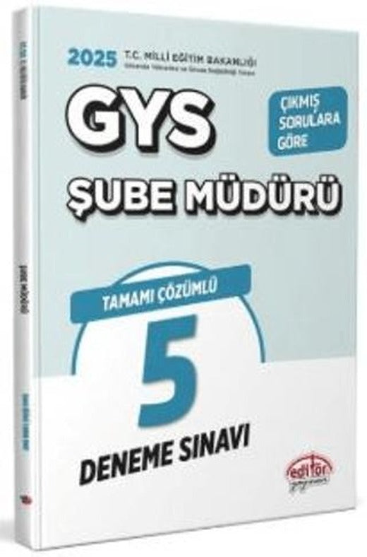 Milli Eğitim Bakanlığı Şube Müdürü GYS Tamamı Çözümlü 5 Deneme Sınavı