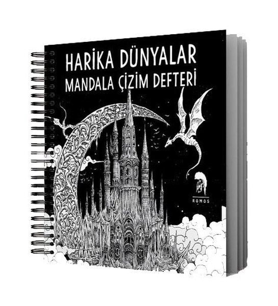 Harika Dünyalar - Mandala Çizim Defteri | Romos Kitap (İnce Kapak)