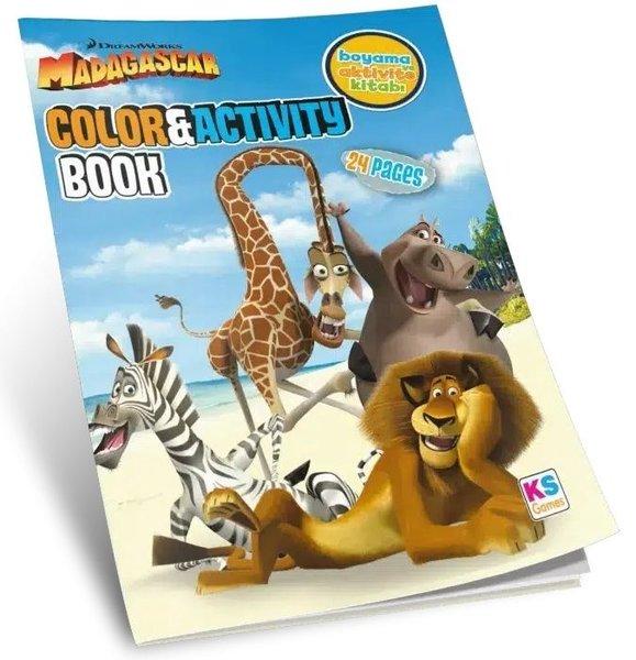Madagascar Aktiviteli Boyama Kitabı | Ks Games (İnce Kapak) - Resim 1