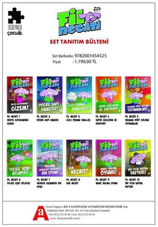 Fil Necati Seti - 10 Kitap Takım | Eksik Parça Yayınları (İnce Kapak)