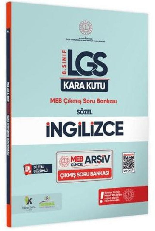 8.Sınıf LGS İngilizcenin Kara Kutusu Dijital Çözümlü Çıkmış Soru Bankası | Karakutu Yayın (Ciltsiz)