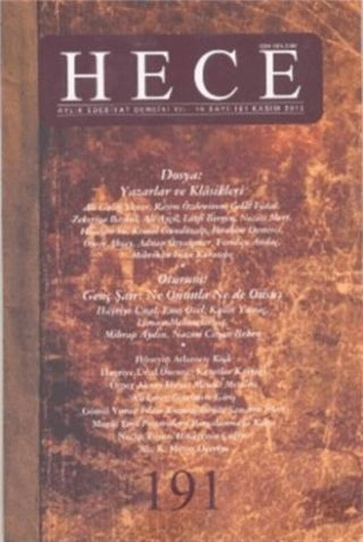 Hece Aylık Edebiyat Dergisi Sayı: 191 | Hece Dergisi (Ciltsiz)