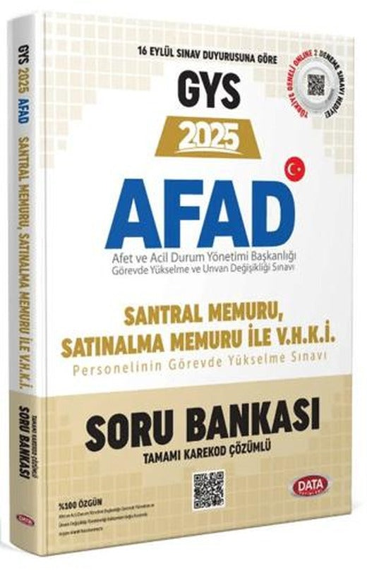 AFAD Santral Memuru, Satınalma Memuru ile V.H.K.İ. Soru Bankası - Karekod Çözümlü