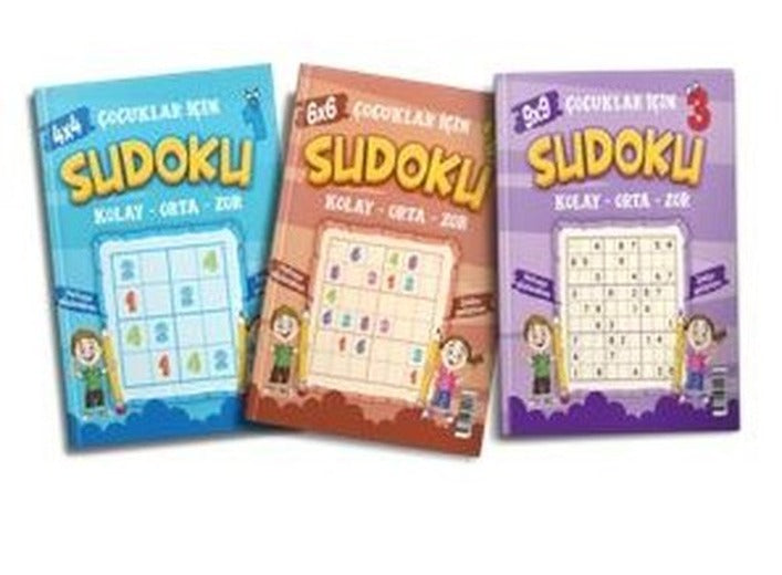 Çocuklar İçin Sudoku Seti - 3 Kitap Takım | Evrensel İletişim Yayınları (İnce Kapak)