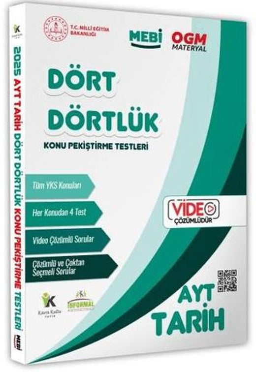 2026 YKS-AYT MEBİ-OGM Dört Dörtlük Tarih Pekiştirme Testi Soru Bankası Video Çözümlü