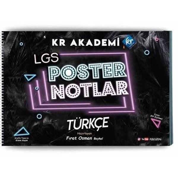 LGS Türkçe Poster Notlar | KR Akademi (İnce Kapak)