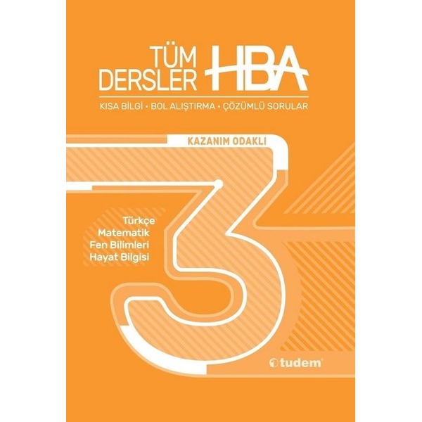 3.Sınıf Tüm Dersler HBA | Tudem Yayınları - Ders Kitapları (İnce Kapak)