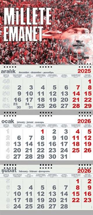 Millete Emanet 2026 Gemici Duvar Takvimi | Halk Kitabevi - Resim 1