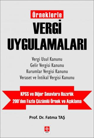 Örneklerle Vergi Uygulamaları | Ekin Basım Yayın (Ciltsiz) - Resim 1