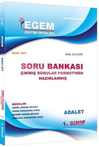 1. Sınıf Adalet Soru Bankası Çıkmış Sorular Formatında Hazırlanmış (1. Yarıyıl) (507-1)