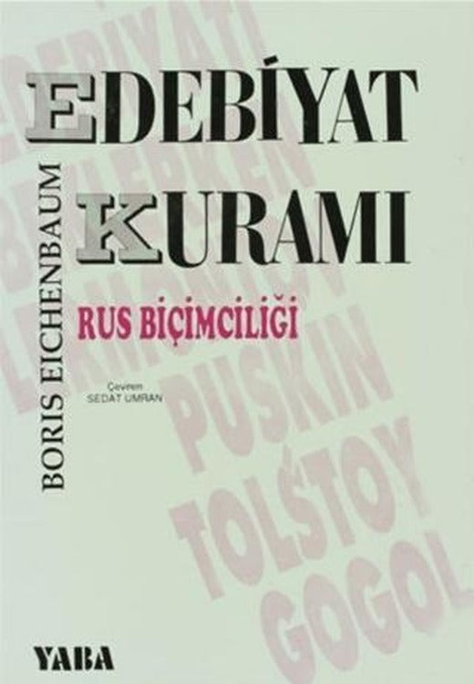 Edebiyat Kuramı Rus Biçimciliği | Yaba Yayınları (Ciltsiz)