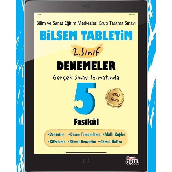 2.Sınıf Bilsem Tabletim - Denemeler | Hayat Okul (İnce Kapak)