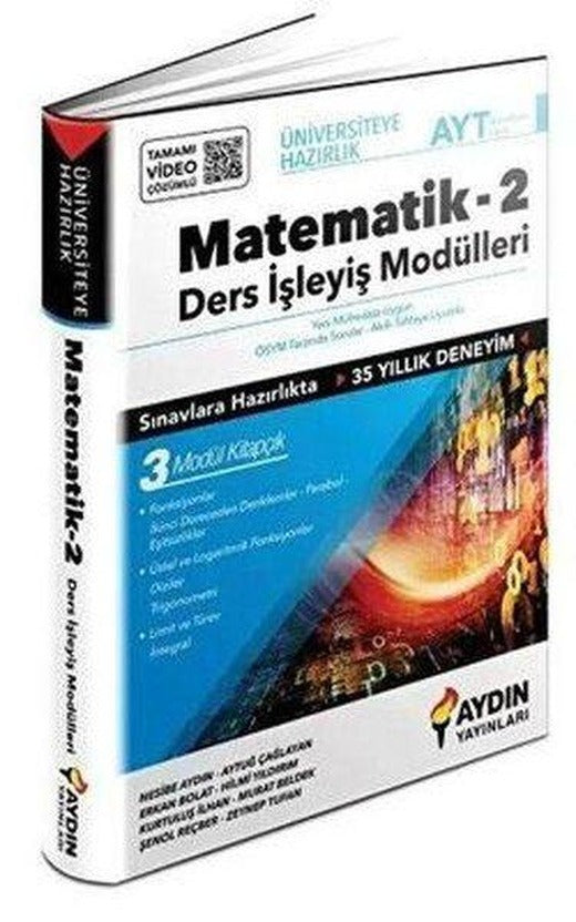 AYT Matematik Ders İşleyiş Modülleri 2. Kitap | Aydın Yayınları-Eğitim (İnce Kapak)