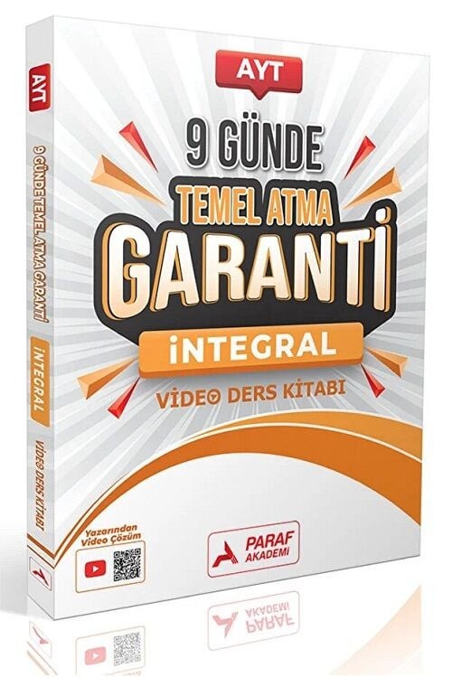 AYT İntegral 9 Günde Temel Atma Garanti Video Ders Kitabı | Paraf Akademi (Ciltsiz)