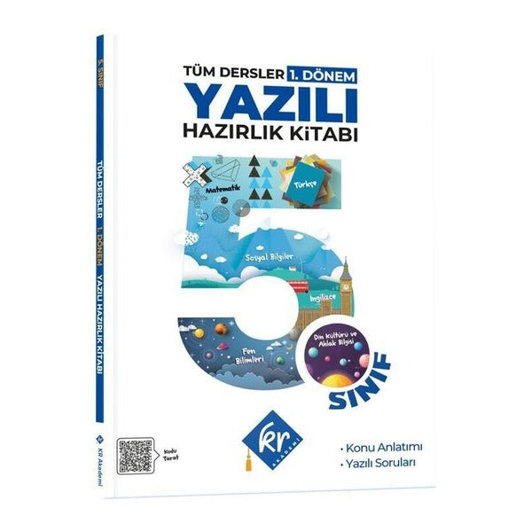 5. Sınıf Tüm Dersler 1. Dönem Yazılı Hazırlık Kitabı | KR Akademi (İnce Kapak)