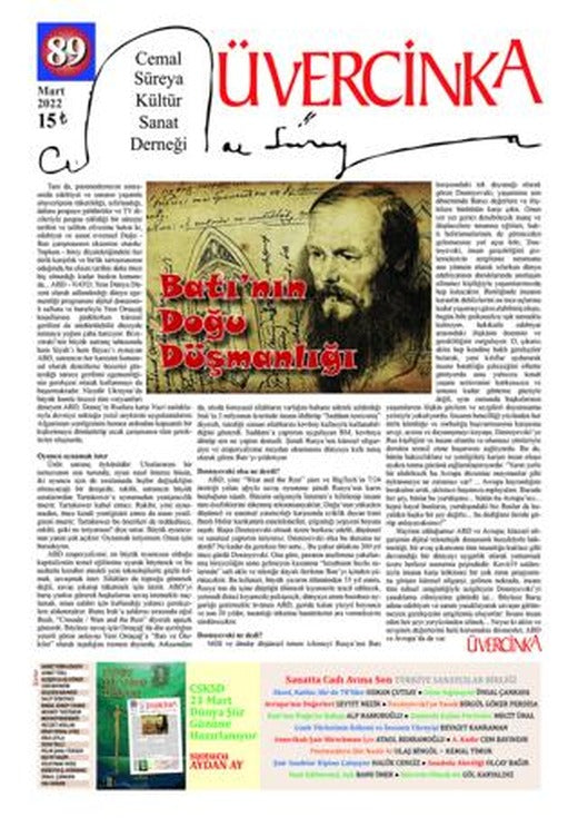Üvercinka Dergisi Sayı: 89 - Mart 2022 | Üvercinka Dergisi (Ciltsiz)