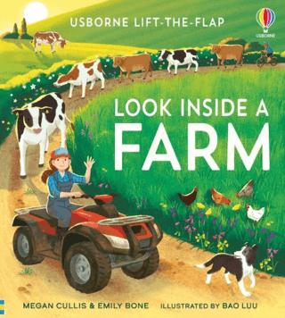 Lift-the-Flap Look Inside a Farm | Usborne (Ciltsiz) - Resim 1