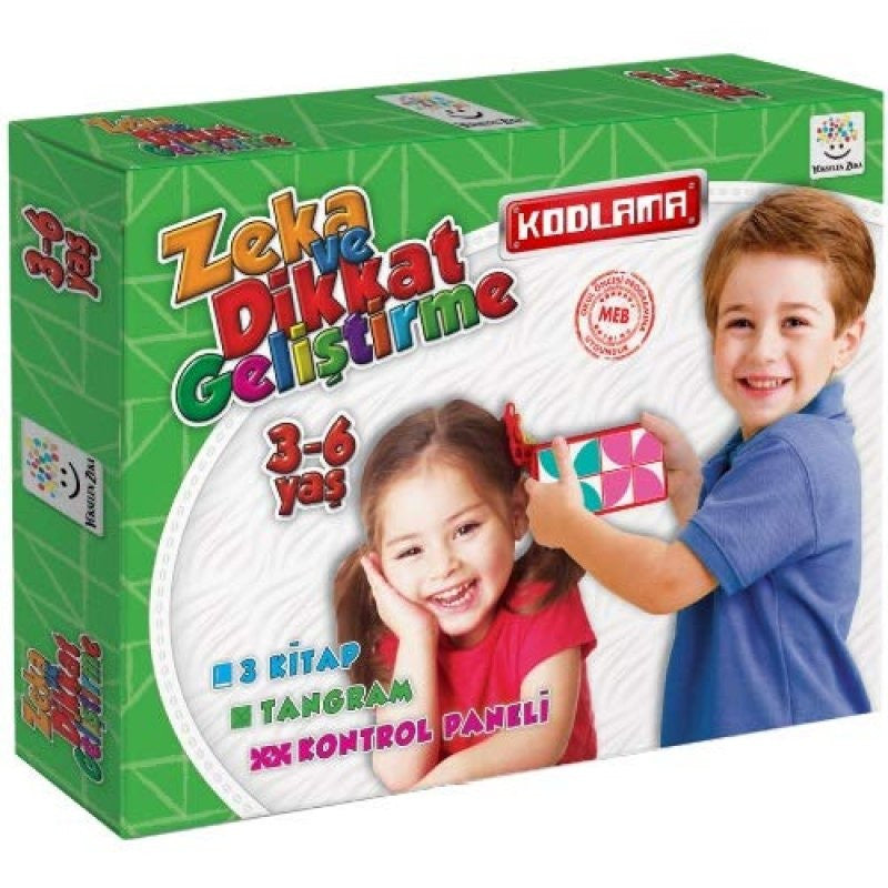 3-6 Yaş Kodlama Zeka Ve Dikkat Geliştirme Seti kitap kapağı