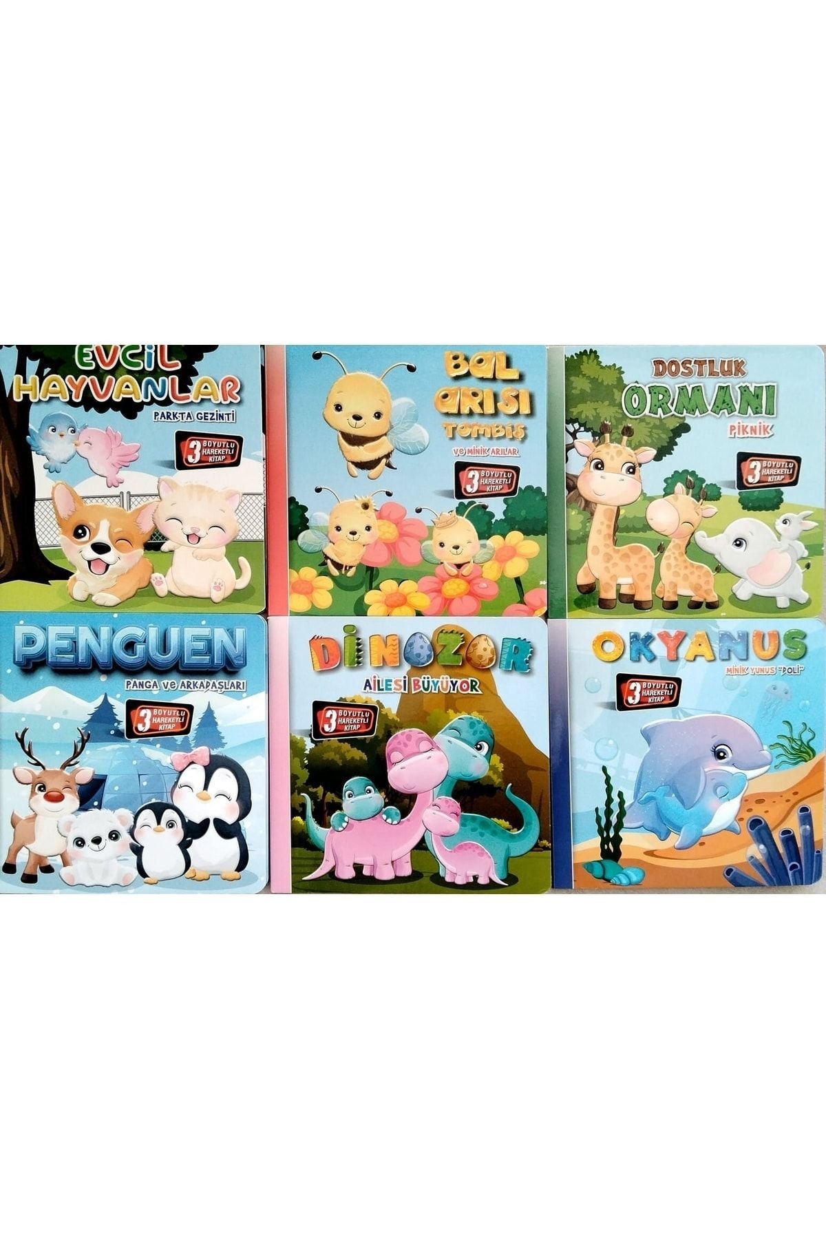 3 Boyutlu Hareketli Kitaplar 6 Lı Set Pop-up Kitaplar kitap kapağı