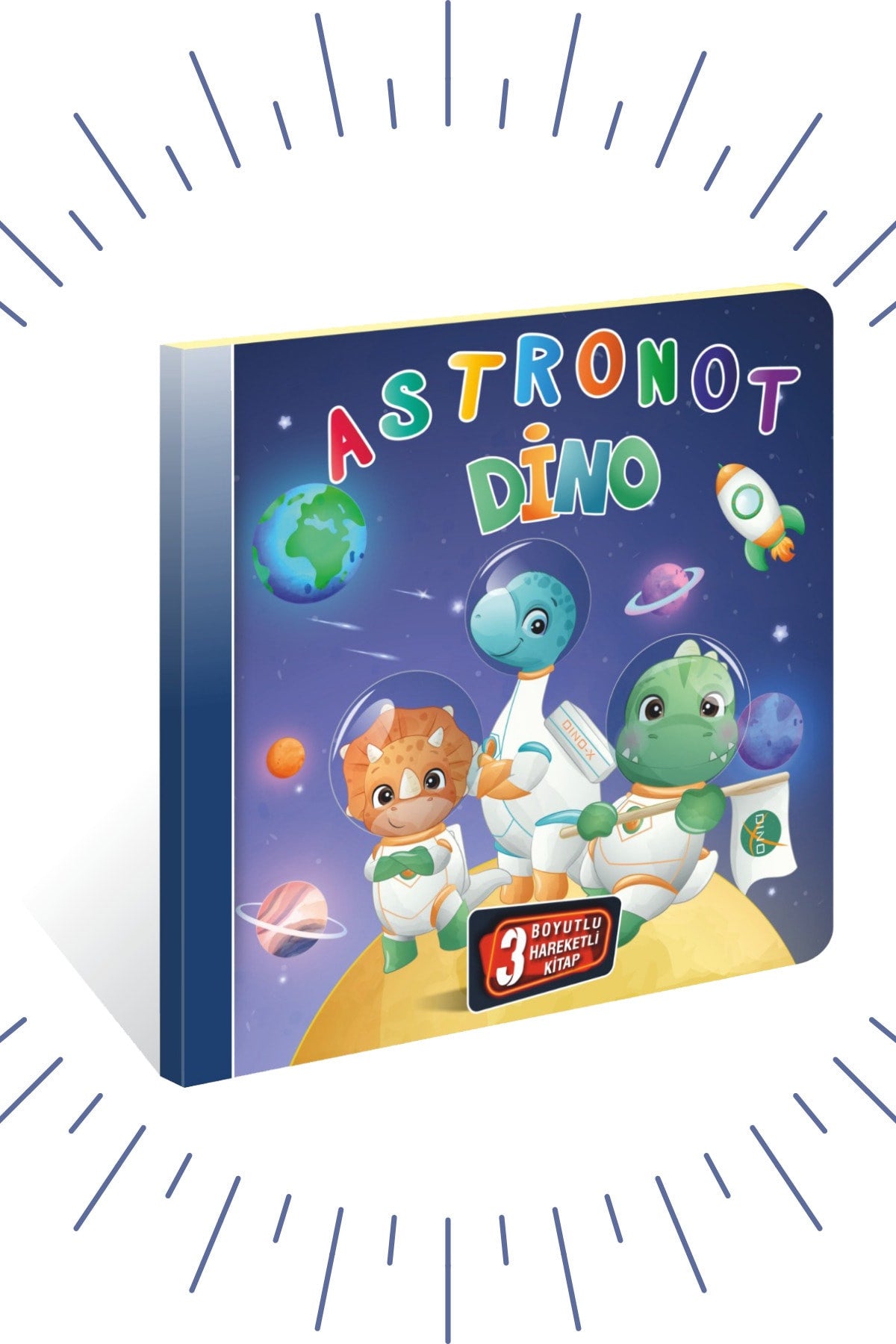 3 Boyutlu Ve Hareketli Kitaplar 2 "astronot Dino" Pop-up Kitap kitap kapağı