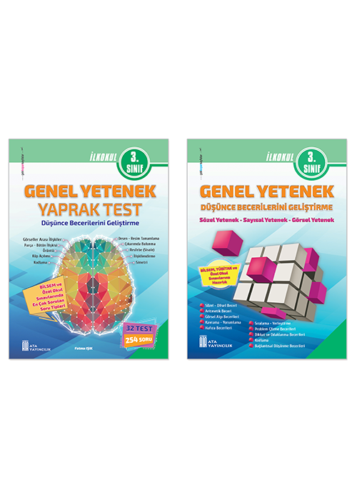 3. Sınıf Bilsem Genel Yetenek Yaprak Test+Genel Yetenek Düşünce Becerilerini Geliştirme kitap kapağı