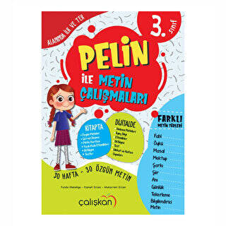 Çalışkan Yayınları 3. Sınıf Pelin İle Metin'İn Çalışmaları - Kolektif kitap kapağı