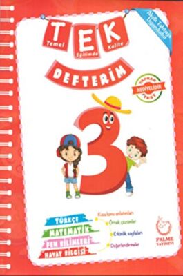 3. Sınıf TEK Defterim - Komisyon kitap kapağı