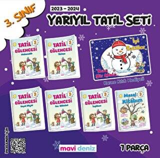 Mavi Deniz 2024 3. Sınıf Yarıyıl Tatil Seti - Kolektif kitap kapağı