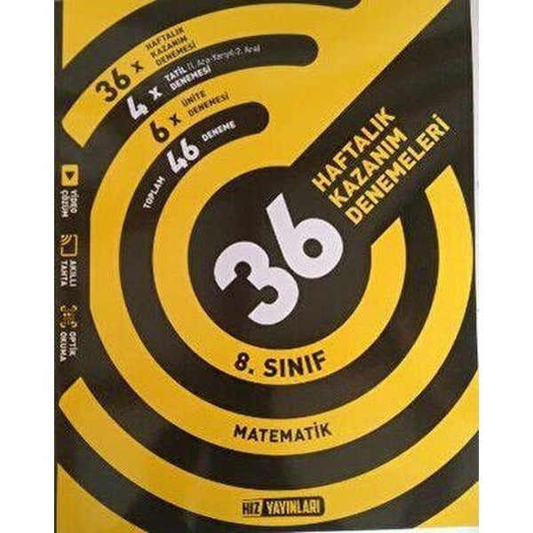 8. Sınıf LGS Matematik 36 Haftalık Kazanım Denemeleri