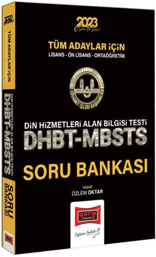 2023 Diyanet İşleri Başkanlığı Tüm Adaylar İçin Din Hizmetleri Alan Bilgisi Testi DHBT-MBSTS Tamamı Çözümlü Soru Bankası | Yargı Yayınevi (Ciltsiz)